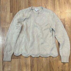 J. Crew Light Gray Crew Neck Sweater